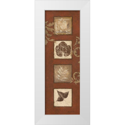 Touches of Autumn II White Modern Wood Framed Art Print by Carroll, Jane