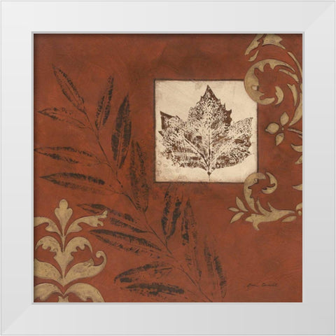 More Touches of Autumn II White Modern Wood Framed Art Print by Carroll, Jane