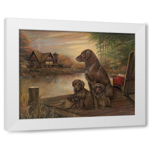 Tranquil Beauty White Modern Wood Framed Art Print by Manning, Ruane