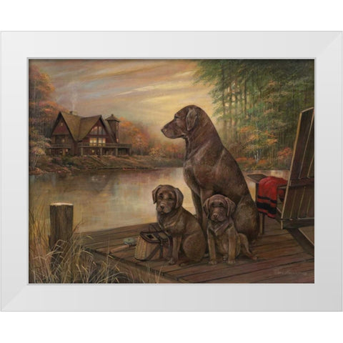 Tranquil Beauty White Modern Wood Framed Art Print by Manning, Ruane