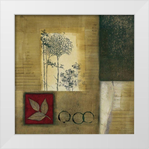 Autumn Trail II White Modern Wood Framed Art Print by Olson, Norm