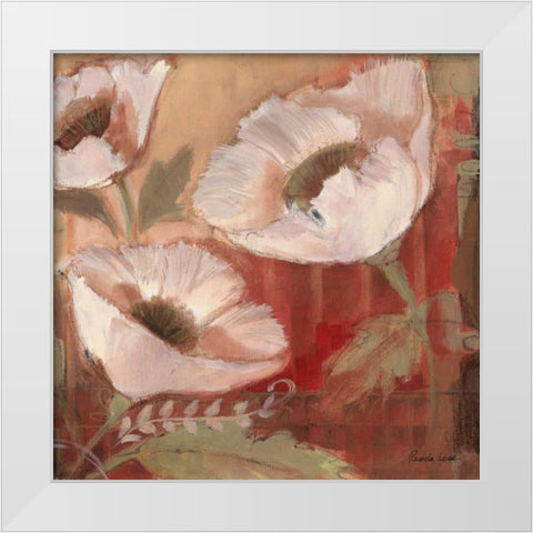 Amapola Blanc II White Modern Wood Framed Art Print by Luer, Pamela