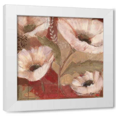Amapola Blanc III White Modern Wood Framed Art Print by Luer, Pamela