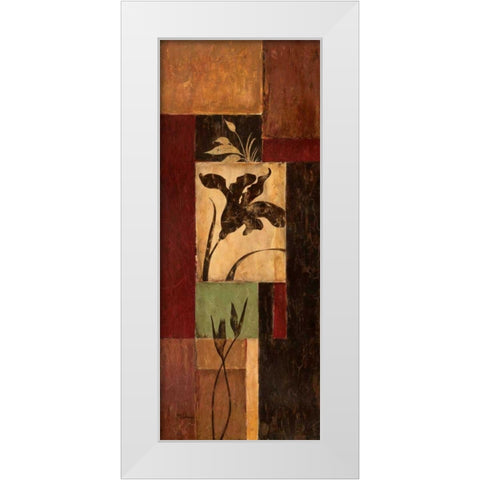 Iris Shadow White Modern Wood Framed Art Print by Donovan, Maria