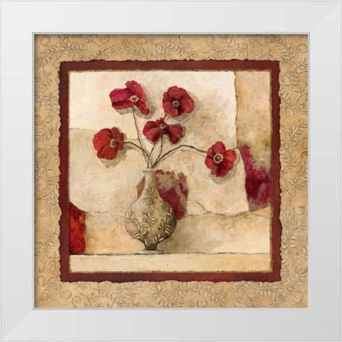 Cinq Pavos White Modern Wood Framed Art Print by Olson, Charlene