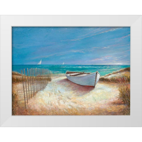 Ocean Breeze White Modern Wood Framed Art Print by Manning, Ruane