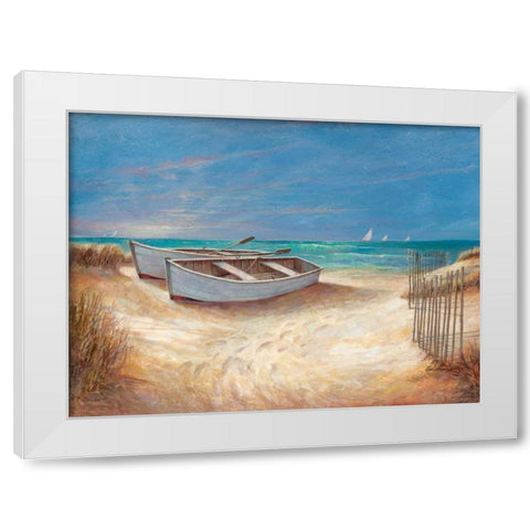 Sands of Time White Modern Wood Framed Art Print by Manning, Ruane