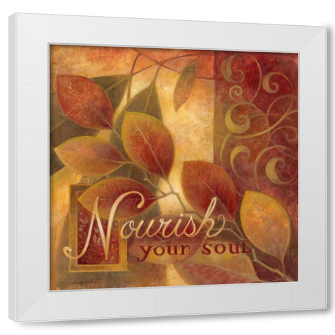 Nourish White Modern Wood Framed Art Print by Vollherbst-Lane, Elaine