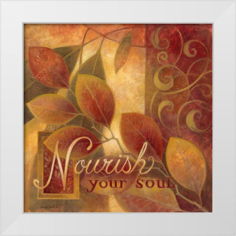 Nourish White Modern Wood Framed Art Print by Vollherbst-Lane, Elaine