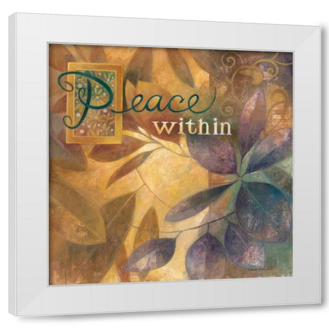 Peace White Modern Wood Framed Art Print by Vollherbst-Lane, Elaine