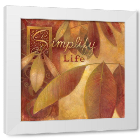 Simplify White Modern Wood Framed Art Print by Vollherbst-Lane, Elaine