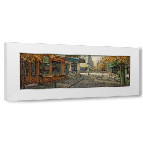 Quaint City Nostalgia White Modern Wood Framed Art Print by Manning, Ruane