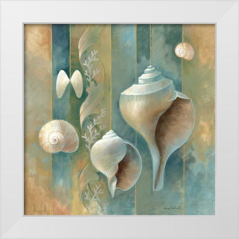 Ocean Treasures II White Modern Wood Framed Art Print by Vollherbst-Lane, Elaine