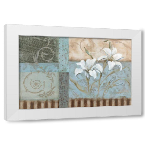 Crystal Blue Lily White Modern Wood Framed Art Print by Robinson, Carol