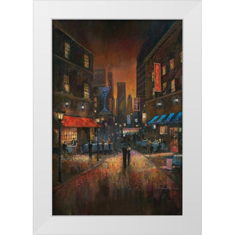 The Blues Club White Modern Wood Framed Art Print by Manning, Ruane
