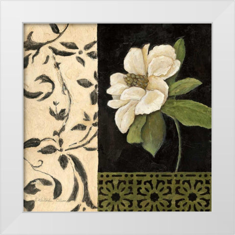 Negro y Blanco Simplicidad I White Modern Wood Framed Art Print by Olson, Charlene