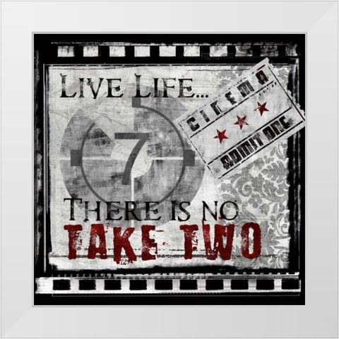 Take Two White Modern Wood Framed Art Print by Knutsen, Conrad