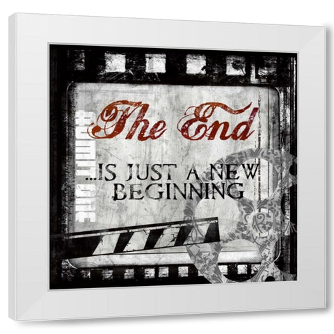 The End White Modern Wood Framed Art Print by Knutsen, Conrad