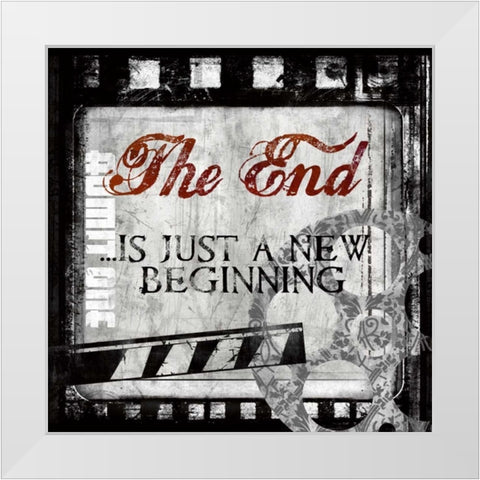 The End White Modern Wood Framed Art Print by Knutsen, Conrad