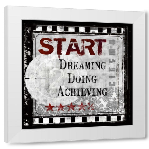 Start White Modern Wood Framed Art Print by Knutsen, Conrad