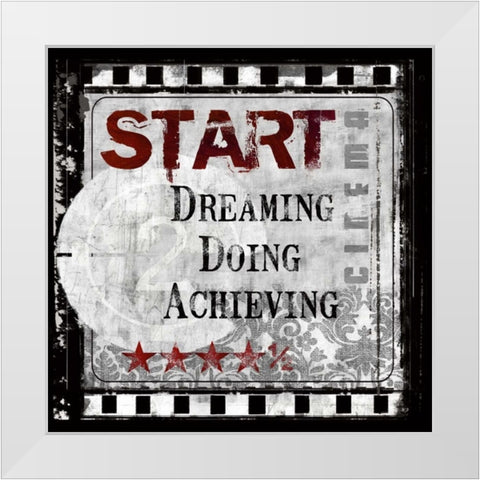 Start White Modern Wood Framed Art Print by Knutsen, Conrad