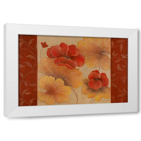 Pelargos I White Modern Wood Framed Art Print by Tava Studios