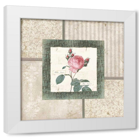 Rosa I White Modern Wood Framed Art Print by Robinson, Carol