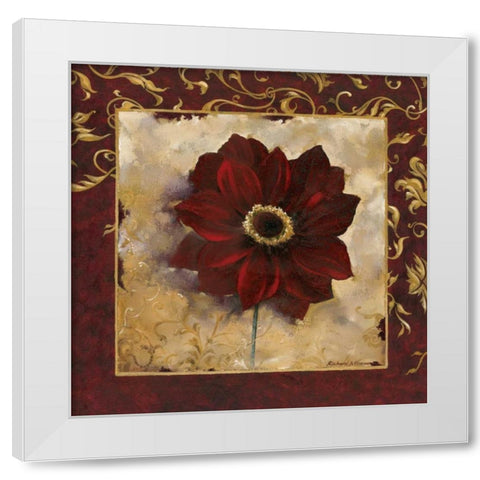 Anemone White Modern Wood Framed Art Print by Henson, Richard