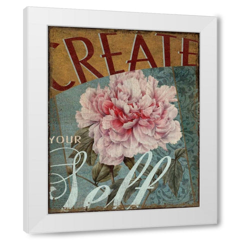 Create Yourself White Modern Wood Framed Art Print by Donovan, Kelly