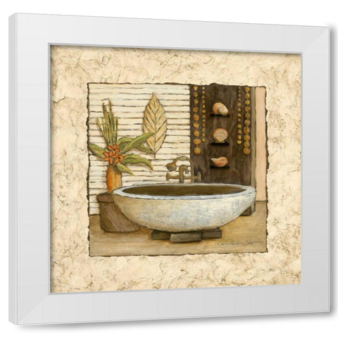 Feng Shui Bath II White Modern Wood Framed Art Print by Olson, Charlene