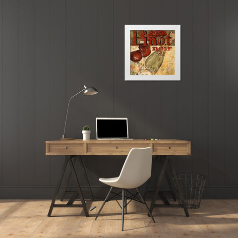 Pinot Noir White Modern Wood Framed Art Print by Donovan, Maria