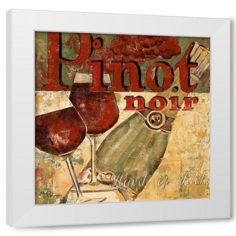 Pinot Noir White Modern Wood Framed Art Print by Donovan, Maria