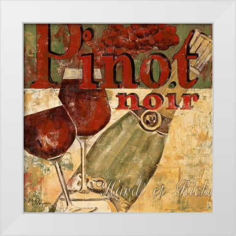 Pinot Noir White Modern Wood Framed Art Print by Donovan, Maria