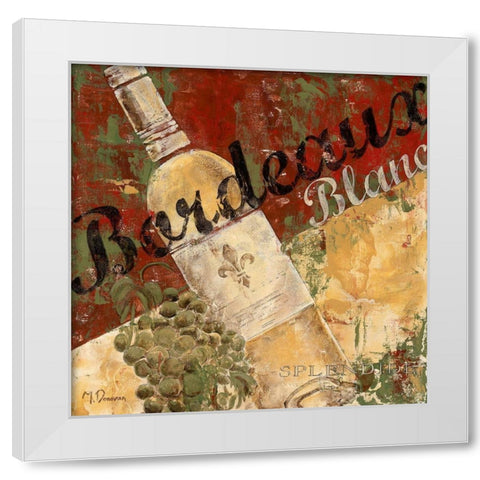 Bordeaux Blanc White Modern Wood Framed Art Print by Donovan, Maria