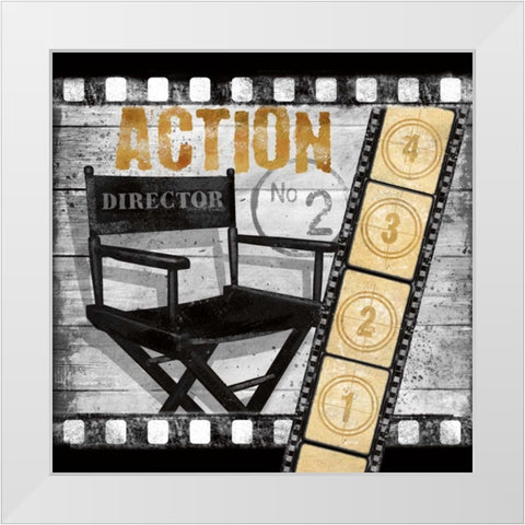 Action White Modern Wood Framed Art Print by Knutsen, Conrad