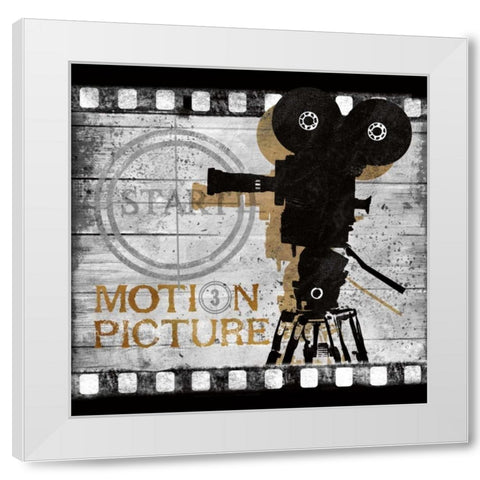 Motion Picture White Modern Wood Framed Art Print by Knutsen, Conrad