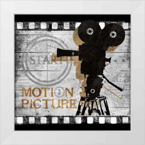 Motion Picture White Modern Wood Framed Art Print by Knutsen, Conrad