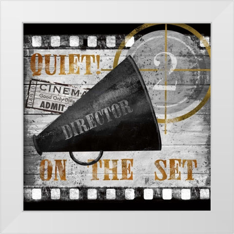 On the Set White Modern Wood Framed Art Print by Knutsen, Conrad