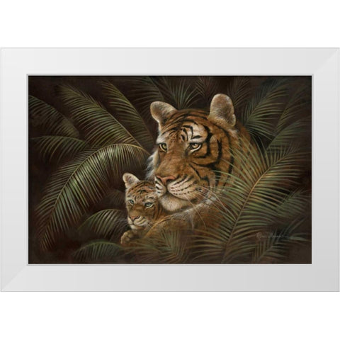 Endangered Love White Modern Wood Framed Art Print by Manning, Ruane
