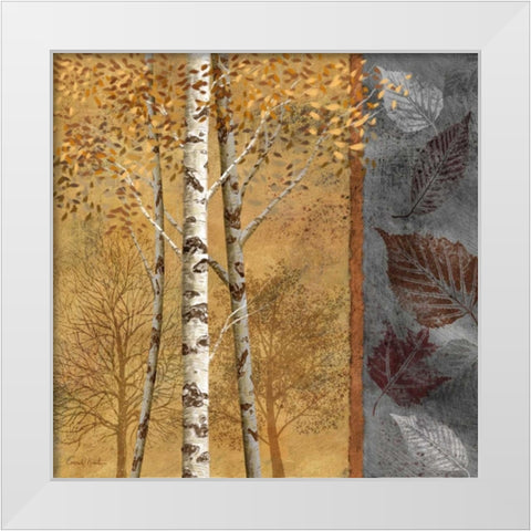 Birch Trees in Autumn II White Modern Wood Framed Art Print by Knutsen, Conrad
