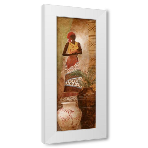 A Mothers Love II White Modern Wood Framed Art Print by Nan