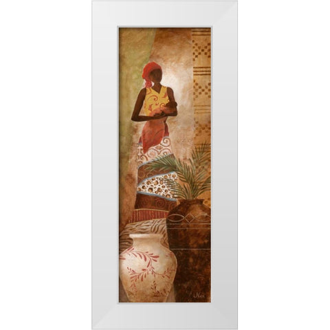 A Mothers Love II White Modern Wood Framed Art Print by Nan