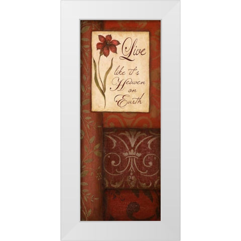 Heaven on Earth White Modern Wood Framed Art Print by Tava Studios