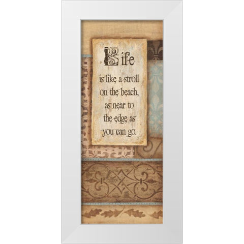 Life White Modern Wood Framed Art Print by Tava Studios