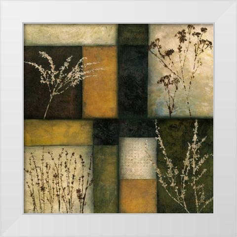 Autumn Detail I White Modern Wood Framed Art Print by Olson, Norm