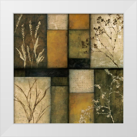 Autumn Detail II White Modern Wood Framed Art Print by Olson, Norm