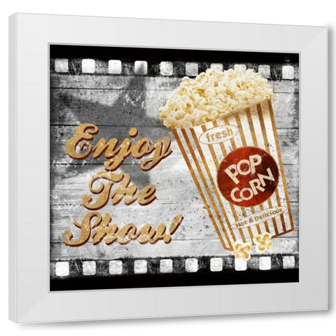 Enjoy the Show White Modern Wood Framed Art Print by Knutsen, Conrad