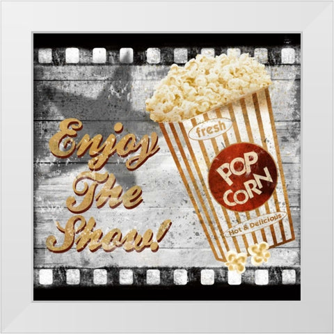 Enjoy the Show White Modern Wood Framed Art Print by Knutsen, Conrad