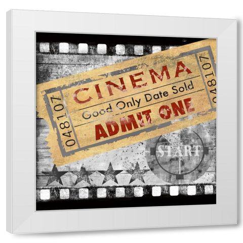 Cinema White Modern Wood Framed Art Print by Knutsen, Conrad