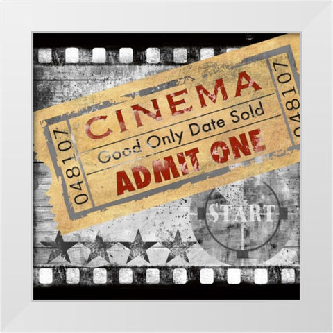 Cinema White Modern Wood Framed Art Print by Knutsen, Conrad